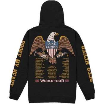 Marchandises Luke Combs: Luke Combs Unisex Pullover Hoodie: Tour '23 Eagle (back Print & Ex-tour) (small) S