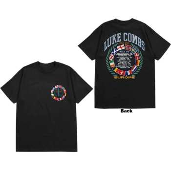 Marchandises Luke Combs: Luke Combs Unisex T-shirt: Tour '23 Flag (back Print & Ex-tour) (small) S