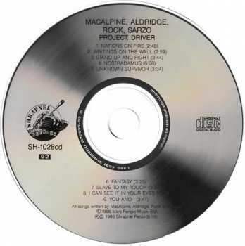 CD MacAlpine-Aldridge-Rock-Sarzo: Project: Driver