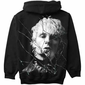 Marchandises Machine Gun Kelly: Machine Gun Kelly Unisex Pullover Hoodie: Cracked Glass (back Print) (small) S