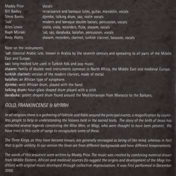 CD Maddy Prior: Gold, Frankincense & Myrrh
