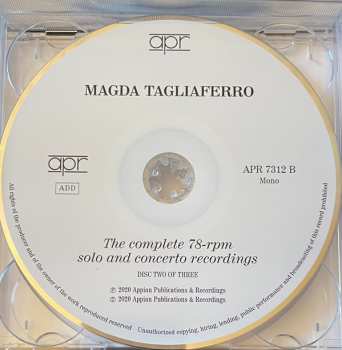 3CD/Coffret Magda Tagliaferro: The Complete 78-rpm Solo And Concerto Recordings