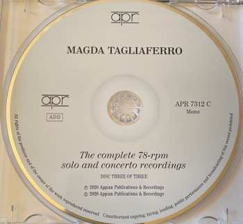 3CD/Coffret Magda Tagliaferro: The Complete 78-rpm Solo And Concerto Recordings