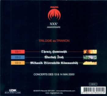 3CD/Coffret Magma: Theusz Hamtaahk Trilogie