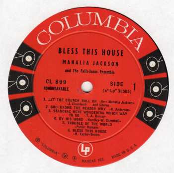 LP Mahalia Jackson: Bless This House