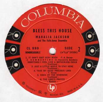 LP Mahalia Jackson: Bless This House