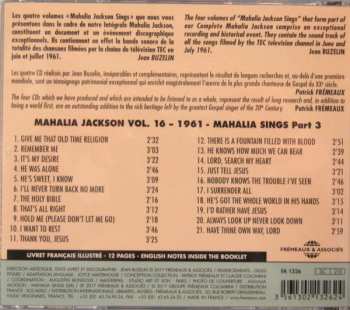CD Mahalia Jackson: Intégrale Vol.16 (1961) Mahalia Sings Part 3