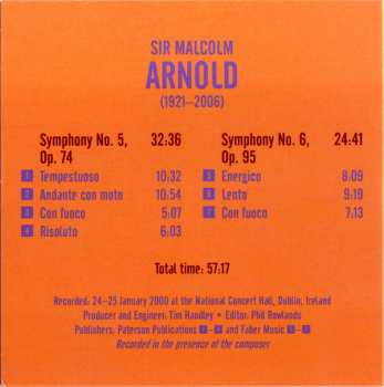 6CD/Coffret Malcolm Arnold: Complete Symphonies And Dances