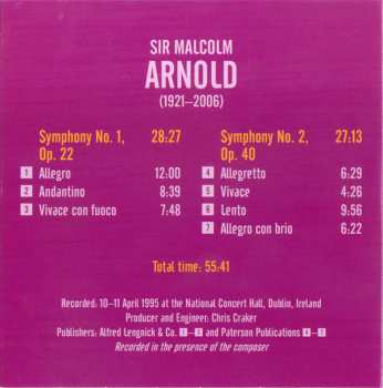 6CD/Coffret Malcolm Arnold: Complete Symphonies And Dances