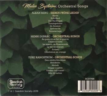 CD Alban Berg: Orchestral Songs