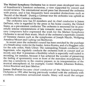 CD James DePreist: Malmö Symphony Orchestra / James DePreist