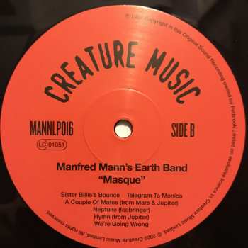 LP Manfred Mann's Earth Band: Masque (Songs And Planets)