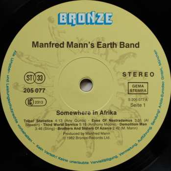 LP Manfred Mann's Earth Band: Somewhere In Afrika