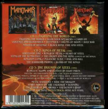 3CD/Coffret Manowar: Black Wind, Fire & Steel: Atlantic Albums 1987-1992