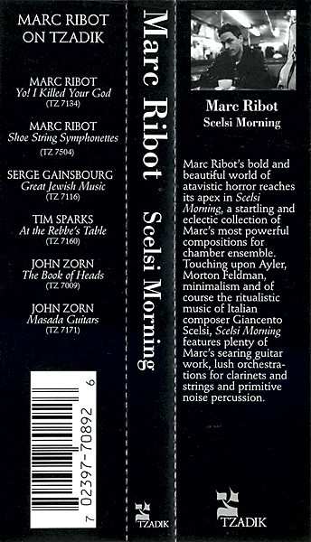 CD Marc Ribot: Scelsi Morning