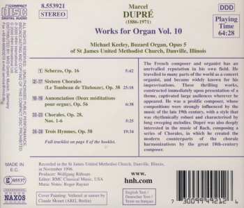 CD Marcel Dupré: Works For Organ Vol. 10