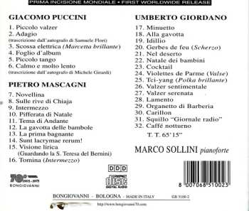 CD Marco Sollini: Puccini Giordano Mascagni Music For Piano