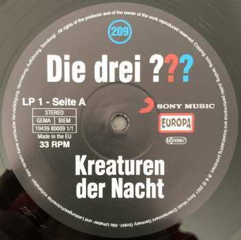 2LP Marco Sonnleitner: Die Drei ??? 209 - Kreaturen Der Nacht LTD