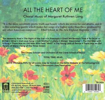 CD Margaret Ruthven Lang: All The Heart Of Me! (The Choral Music Of Margaret Ruthven Lang)
