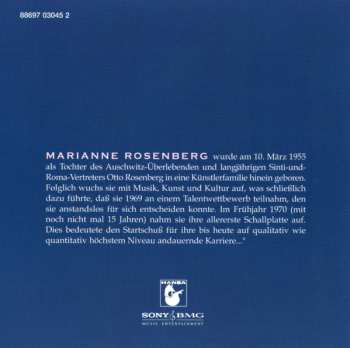 2CD Marianne Rosenberg: Dieter Thomas Heck Präsentiert Hautnah - Die Geschichten Meiner Stars