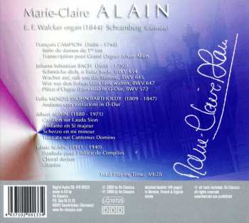 CD Marie-Claire Alain: Marie-Claire Alain. Organ by E. F. Walcker, Schramberg