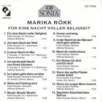 CD Marika Rökk: Für Eine Nacht Voller Seligkeit
