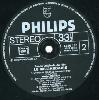 LP Yves Montand: Bande Originale Du Film "Le Milliardaire"
