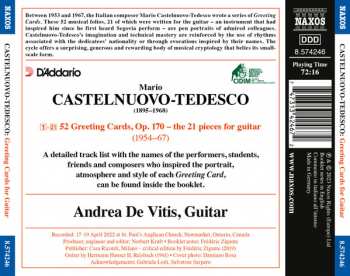 CD Mario Castelnuovo Tedesco: Greeting Cards For Guitar