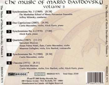 CD Mario Davidovsky: The Music Of Mario Davidovsky Volume 3