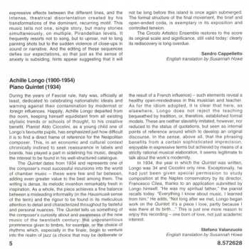 CD Aldo Ciccolini: Piano Quintets