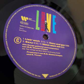 2LP Marius Müller-Westernhagen: Live