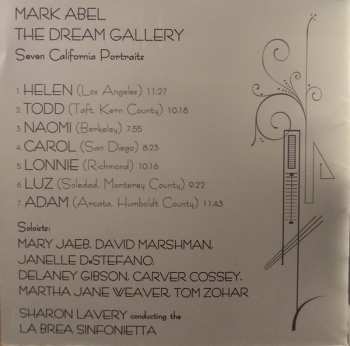 CD Mark Abel: The Dream Gallery (Seven California Portraits)