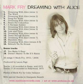 CD Mark Fry: Dreaming With Alice