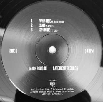 2LP Mark Ronson: Late Night Feelings