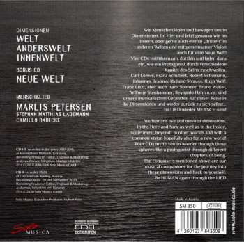 4CD/Coffret Marlis Petersen: Dimensionen (Mensch&Lied)