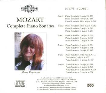 6CD/Coffret Marta Deyanova: Mozart Complete Piano Sonatas