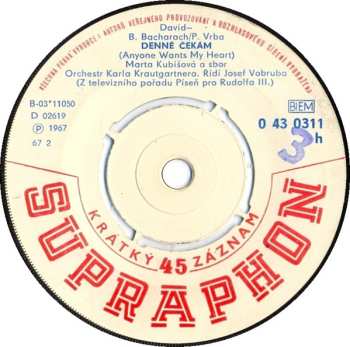 SP Marta Kubišová: Denně Čekám / Bi-Bom