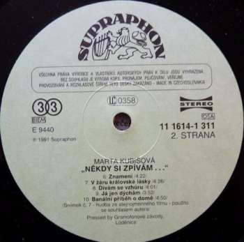 LP Marta Kubišová: Někdy Si Zpívám...