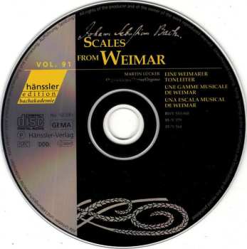 CD Johann Sebastian Bach: Scales From Weimar