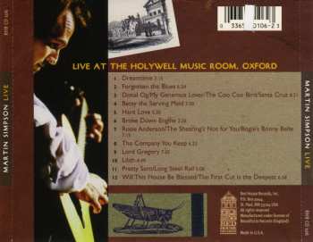 CD Martin Simpson: Live (Live At The Holywell Music Room, Oxford)