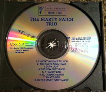 CD Marty Paich Trio: Marty Paich Trio