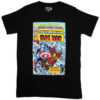 Merch Marvel Comics: T-shirt Captain America & Iron Man Comic Cover