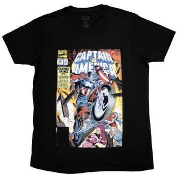 Merch Marvel Comics: T-shirt Captain America Wheel Comic Cover