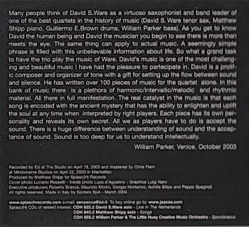 CD Matthew Shipp Trio: The Trio Plays Ware