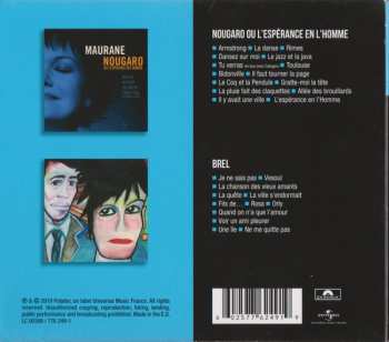 2CD/Coffret Maurane: Nougaro Ou L'Espérance En L'Homme / Brel