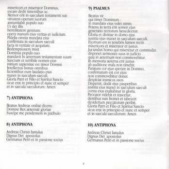 CD Maurizio Cazzati: Vespro Di Sant'Andrea (Un Solenne Vespro Mantovano Del 1641 Alla Corte Dei Gonzaga)