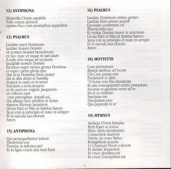 CD Maurizio Cazzati: Vespro Di Sant'Andrea (Un Solenne Vespro Mantovano Del 1641 Alla Corte Dei Gonzaga)