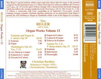 CD Max Reger: Organ Works Volume 13