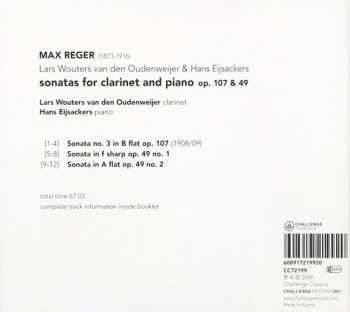 CD Max Reger: Sonatas For Clarinet And Piano Op. 107 & 49
