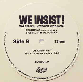 LP Max Roach: We Insist! Max Roach's Freedom Now Suite LTD | CLR